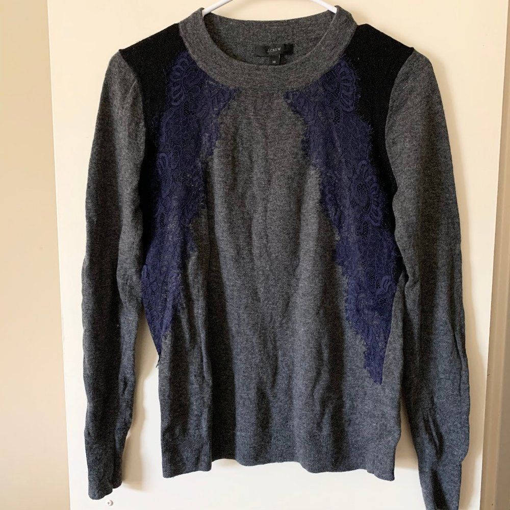 XS jcrew lace sweater